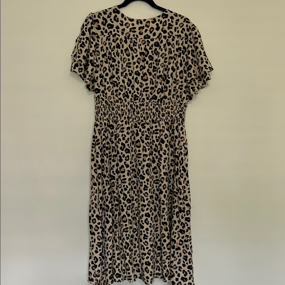 Cato Animal Print Blouse in Black and Tan - Picture 7 of 8